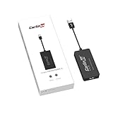 Carlinkit 2022 Wireless Carplay Adapter für Android Head Unit Autoradio, Autokit APK im Auto installieren, iOS 15/ Wired Android Auto/Spiegelung, Schw