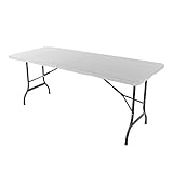 Klapptisch 180 x 75 x 74cm weiß Partytisch Gartentisch klappbar Campingtisch bis 170 kg stabil robust wetterfest 13 kg Trageg