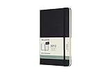 Moleskine 18 Monate Wochen Notizkalender Deutsch 2021/2022, Large/A5, 1 Wo = 1 Seite, rechts linierte Seite, Gebunden, Schw