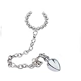 Analdildo aus Metall mit Kette und Cockring im U-Style - Anal Dildo 4 cm D