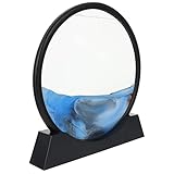 FOMIYES 3D Dynamische Sand Kunst Flüssigkeit Bewegung Glas 3D Tiede Meer Sandscape in Bewegung Bewegung Sand Artbild Runder Dktor Sensorisch Beruhigung Fazit Spielzeug
