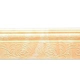 Sailsbury 3D-Muster selbstklebende Ecklinie Aufkleber DIY Sockelleiste Wasserdicht Weicher Schaumstoff Decke Wand Bordüre DIY Heimdekoration für Schlafzimmer Korridor 230 x 10 x 1