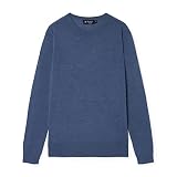 Hackett London Herren Pullover aus Baumwolle und Kaschmir mit V-Ausschnitt, navy, X-Larg