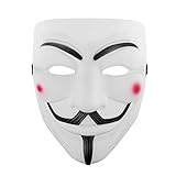 Hacker Masken V für Vendetta Maske Halloween Maske - Aktualisierung Guy Masken für Erwachsene Kinder, Geeignet für Halloween Cosplay Party, Anonymous Mask