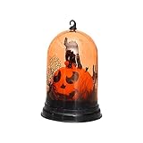 Wahuan Elektronische Halloween LED Lichter Simulation Lichterkette Kerzenlicht Totenkopf Halloween Deko mit Horror Maske Laternen Tufel Skelett Licht für Party Gärten Home Deko Geschenke (Orange)
