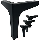4 Stück Schwarz Möbelfüße, 6' / 15cm Möbelfüße Metall Schrankfüße DIY Tischbeine Schrankfüsse, für Stühle Schrank und Sofa andere Möbelbeine. (13cm, Black2)