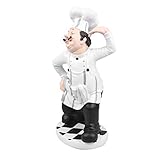 WINOMO Koch Figuren Deko Küchenchef Figur Winkender Koch Bäcker Dekofigur Harz Skulptur Desktop Ornamente Küche Restaurant Café Bar Bäckerei Dekoration Geschenk Stil 5