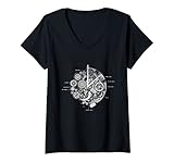 Damen Sammeln von Uhren Horologist Horology Watch Collector T-Shirt mit V