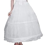 Ecloud Shop Nylon Reifrock 2 Reifen Umfang Weiß für Hochzeit B