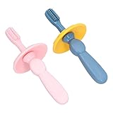 Baby-Silikon-Zahnbürste, leicht zu reinigen und zu sterilisieren Baby-Zahnbürste doppelseitiges Reinigungsdesign für Babyparty zum Babygeburtstag