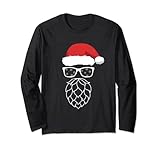 Weihnachtsmann Shirt Herren Sonnenbrille Bart Nikolaus Lang
