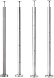 Geländerpfosten zur Aufsatzmontage V2A/AISI304 mit verstellbarer Rohraufnahme für Rohr 42,4mm (ohne Bohrungen)