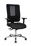 Topstar Open X (N) Chrom, ergonomischer Bürostuhl, Schreibtischstuhl, Stoffbezug, schw