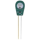 Agatige LY101 Bodentester, Multifunktions Digital Bodenfruchtbarkeit Stickstoff Feuchtigkeit Hygrometer PH Meter Lichtdetektor für Garten Pflanzen Landw