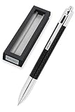 Online 34226 4-Farb-Kugelschreiber in Carbon Design, Drehmechanik, Multifunktionsstift Metall mit vier D1 Kugelschreiber-Minen, in edler Geschenkbox