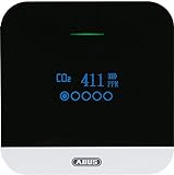 ABUS CO2-Messgerät - CO2WM110 AirSecure - Melder für Luftqualität, Luftfeuchtigkeit und Temperatur im Raum - mit Alarm und CO2-Ampel - 10-Jahres-S