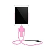 QFdd Handy-Halterung zum Aufhängen, flexibel, drehbar, für Smartphones und Tablets von 8,9 - 26,9 cm (3,5 - 10,6 Zoll)
