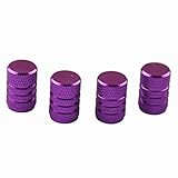 Yixikejiyouxian-A Fahrrad-Rad-Reifen-Abdeckungen Fahrrad-Rad-Reifen-Abdeckung 4Pcs Staubdicht Auto Motorrad LKW Universal Schlauchreifen Fahrrad Av Sv Amerikanische Luftventilkappe (Lila)