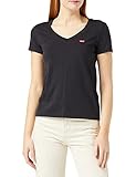 Levi's Damen Perfect Vneck T-Shirt, Schwarz (Caviar 0003), M