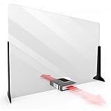 KLEMP Schutzwand Transparent 150x100 - Spuckschutz Thekenaufsatz - Spuck und Niesschutz - Schutz im Nagelstudio - Plexiglasscheibe Spuckschutz - Plexiglas Trennwand Schreib
