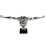 Urbalabs Saluting Man Minimalistisch Modern Home Silber Dekor Tisch Top Abstrakte Kunst Skulptur Mittelpunkt Kraft Balance Kraft und Fokus Weisheit Statuen und Skulp