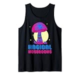 Magical Mushrooms Party Goa Trance Hippie Techno Festival Tank Top