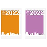 2021–2022, September 2021–Dezember 2022, akademisches Jahr, Wochen- und Monatsplaner, Tagesplaner zur Verbesserung Ihrer Zeitmanagementfähigkeit. Ideal für Arbeit, Studium, etc. (lila + orange)