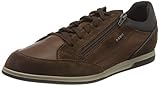 Geox Herren U Renan A Sneaker, Braun (Dk Brown/Cognac), 44 EU