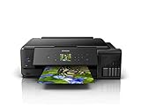 Epson EcoTank ET-7750 3-in-1 Tinten-Multifunktionsgerät (Kopie, Scan, Druck, A3, 5 Farben, Fotodruck, Duplex, WiFi, Ethernet, Display, USB 2.0), Tintentank