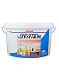 Latexfarbe weiß hochglänzend 10 l ca. 60 m² Putz Beton Faserzement Innenfarbe Farbe glänzend Wilck