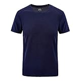 XIAOMEIO Männer Outdoor Moisture Wicking Breathable Quick Dry Sport Mesh Tshirt Herren Running Fitness Einfarbig T Shirts Männer Komfortabel Tops Shirt Laufshirt Kurzarm Funktionsshirt Oversize L-8XL