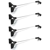 4er Set Universal Greifzange mit Schaufel Alu Müllzange Greifarm Abfall Müll Greifer Zange Greifhilfe Müllgreifer Aufhebehilfe Müllsammler Greifkralle Schw