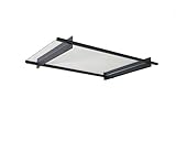 Palram Nancy 2050 Alu Vordach Modernes, Cleanes Design - Aluminiumrahmen & kristallklares Dachpaneel – Anthrazit, G