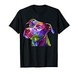 American Pitbull Terrier Pop Art Porträt für Hundebesitzer T-S
