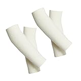con-ta Gelenkwärmer 2er Spar-Pack, Wärmewäsche für Knie & Ellenbogen, Winterunterwäsche bei Gelenkschmerzen & Verspannungen, warme Wäsche aus Angora, unisex, in Wollweiß, Größe: M