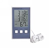 HGVVNM Digital Thermometer Hygrometer Indoor Outdoor Temperatur Feuchtigkeitszähler Display Wetterstation Monitor Messgerät LCD-Bildschirm heiß