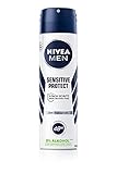 NIVEA MEN Sensitive Protect Deo Spray (150 ml), Anti-Transpirant für empfindliche Haut, schützt 48h vor Achselnässe, ohne die H