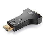 deleyCON Displayport zu DVI Adapter - Kabel Adapter Stecker DP Displayport-Stecker zu DVI-Buchse Vergoldete Kontakte für TV Beamer Computer Laptop Notebook