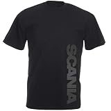 SHIRT-TO-GO Scania Trucker Tshirt mit großem Carbon Aufdruck Scania Schriftzug