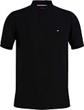 Tommy Hilfiger Herren Baseball Collar Slim Polo Polohemd, Schwarz, S