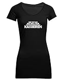 Cre9tive Shirts Die tut Nix, Die Will Nur Kassieren, Frauen T-Shirt Extra Lang, Größe M, Schw