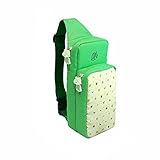 Reisetasche Schultertasche für Switch/Lite Rucksack Schulter Kirschblüten Spiel Zubehör Tasche für Switch Oled Konsole für Switch OLED Schutztasche, Grün , Schalter O