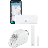 Homematic IP WLAN Access Point - Smart Home Gateway mit kostenloser App und Sprachsteuerung über Amazon Alexa, 153663A0 + Set Heizen Easy Connect - Intelligente Heizungssteuerung