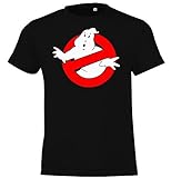 Kinder Jungen Mädchen T-Shirt Modell Ghostbusters - Schwarz 118/128 (8 Jahre)