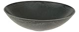 matches21 Runde Flache Pflanzschale Pflanzgefäß Blumenschale Kunststoff Schale Marmoroptik dunkelgrau 1 STK. Ø 28x8,5
