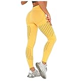 Workout Leggins Damen Women Push Up Hohe Taille Yogahose Laufhose Sportleggings Lift Leggings Sporthose Stretch Hose Jogginghose Tik Tok Leggings Freizeithose Fitnesshose Strumpfhosen Training