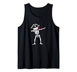 Skelett Pirat Halloween - Dabbing Skelett mit Piratenhut Tank Top