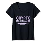 Damen Lustige Hodl Blockkette CRYPTOCURRENCY CRYPTO T-Shirt mit V
