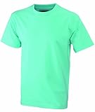 James & Nicholson Herren Kurzarm T-Shirt Round - T - Heavy ÜG, Gr. XXXX-Large, Grün (mint)