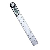 WOODZZYSDSA Digitaler Winkelsucher Lineal Digitales Goniometer 360 ° LCD-Display Lineal Meter Messwerkzeug mit Nullpunktfunktion Goniometer dig
